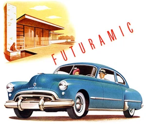 1948 Oldsmobile Futuramic - Promotional Advertising Poster - Picture 1 of 1