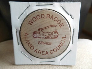 DS SCOUT BSA 2001 ALAMO ÁREA CONSEJO MADERA INSIGNIA CURSO NÍQUEL TEXAS SR409 - Imagen 1 de 4