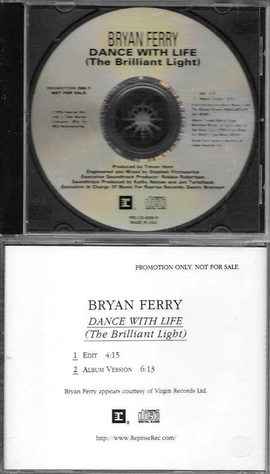 BRYAN FERRY  Dance With Life  2 versions  promo CD single  Roxy Music Foto 1 de 1