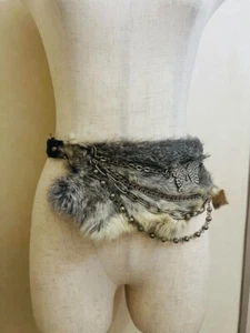 DIA d.i.a. Belt Fur Chain Butterfly Black Women's Accessories Japan Used - Picture 1 of 11