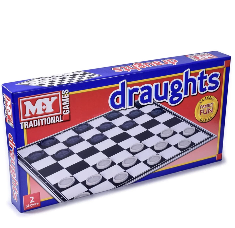  Draughts Checkers Board Game Family Kids Traditional Folding Game - Image 1 of 1