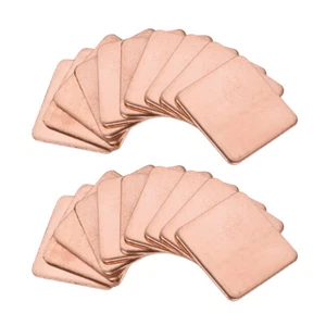 20Stk. Flach IC Chipatz Thermisch Kupfer Kühlkörper für CPU GPU RAM 20x20x1mm - Bild 1 von 4