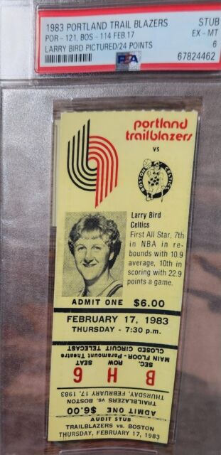 Larry Bird Autographed 1982 NBA All-Star Game Ticket Stub (PSA)