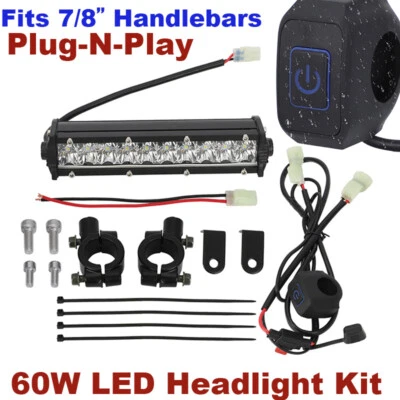 Kit de iluminación de barra de faros LED para Kawasaki KLX 110, KLX110L 10-21 Plug-N-Play Foto 1 de 4