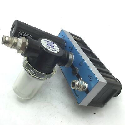 PIAB L100B6-EN Vacuum Pump W/ Filter 1/4  NPT 3/4  NPT Max 26.5 InHg • 199$