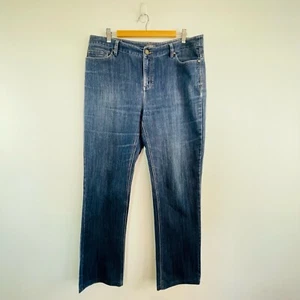 Sportscraft Size 15 Blue Straight Leg Denim Jeans Australian Designer - Picture 1 of 12