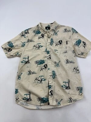 Camisa LRG Para Hombres Mediana Con Botones Estampado Safari Grupo de Investigación Elevada Foto 1 de 4