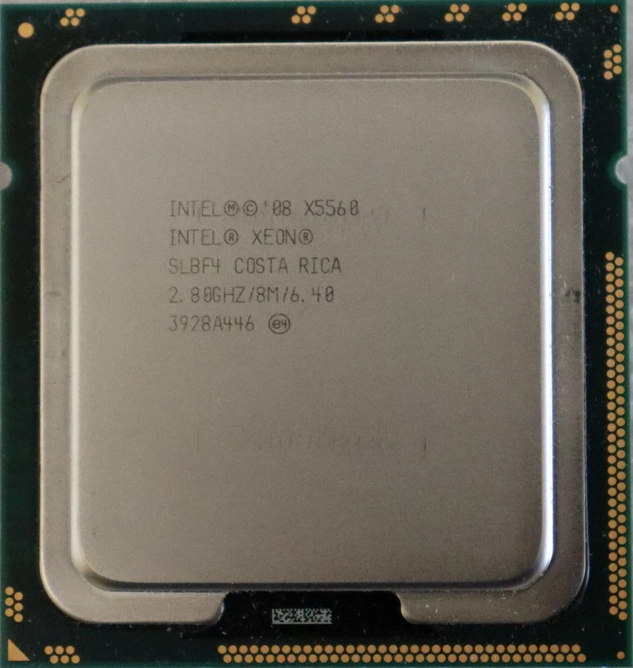 Matching pair Intel Xeon X5560 2.8GHz 4 Core LGA1366 CPU Processor SLBF4 - Image 1 of 1