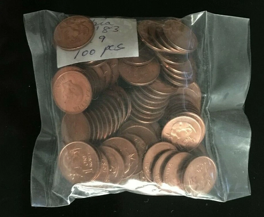 ZAMBIA 1 NGWEE KM-9 1983 x 50 Pcs Lot PRESIDENT KAUNDA BULL UNC COIN ANIMAL - Image 1 of 3