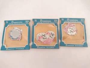 Dennison Vtg Special Occasion Seals Best Wishes Poodle Dog Bridal Shower Baby - Picture 1 of 7