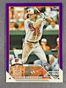 2023 Topps Series 1 - Gunnar Henderson RC Meijer Purple Parallel #206 Orioles - Picture 1 of 4