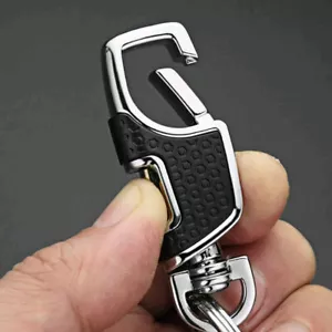 Black Car Key Chain Buckle Car Key Holder Metal Key Clip Keyring Accessories - Picture 1 of 6