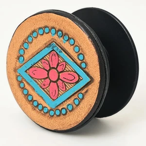 AD American Darling Hand Tooled Painted Floral Popsockets for Phone Grip Stand - Picture 1 of 4