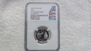 A PERFECT 2002-S SILVER PF70UCAM OHIO QUARTER (A $ 65.00 NGC VALUE) SEE PICTURES - Picture 1 of 10