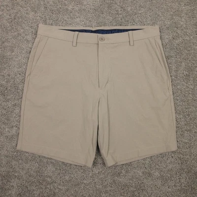 Pantalones Cortos Vineyard Vines Para Hombre 34 Beige Rendimiento Nylon Elastizados Golf Chinos Flexibles Foto 1 de 4