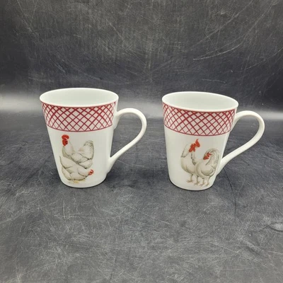 Par de xícaras básicas de caneca de café galo frango porcelana Home Essentials & Beyond - Imagem 1 de 4