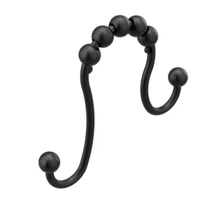 Anillos para cortina de ducha Moen SR2202BL (juego de 12 anillos) en negro mate - Imagen 1 de 3