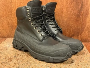 Botas de cuero Burberry gruesas con cordones usadas negras para hombre talla US 13 UK 12 EU 46 $960 - Imagen 1 de 17
