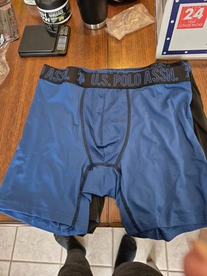 U.S. Polo Assn. Черные эластичные трусы-боксеры упаковка 3 размера средний размер - Изображение 1 из 4