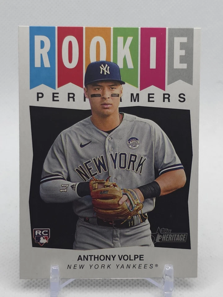 2023 Topps Heritage High Number - Rookie Performers Anthony Volpe #RP-7 (RC) - Image 1 of 2