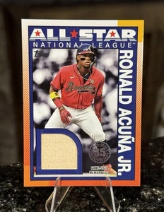 2025 Topps Serie 2 RONALD ACUNA JR. 1990 35º Aniversario Juego ALL-STAR Usado RELIQUIA - Imagen 1 de 2