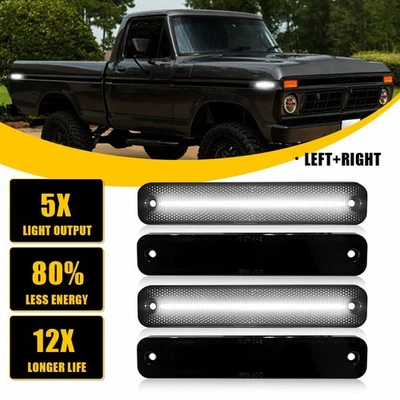 4x Luces LED laterales delanteras y traseras ahumadas para furgoneta Ford Econoline 75-91 Foto 1 de 4