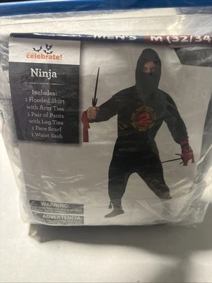 Disfraz de Halloween Ninja para hombre talla mediana 32/34 Foto 1 de 4