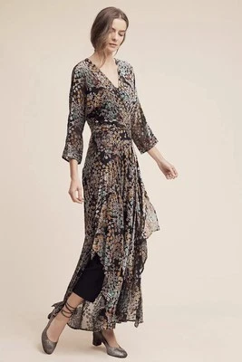 Nuevo con etiquetas Vestido Anthropologie Moulinette Soeurs SEDA 2P Mujer Bosques Maxi Terciopelo Foto 1 de 4