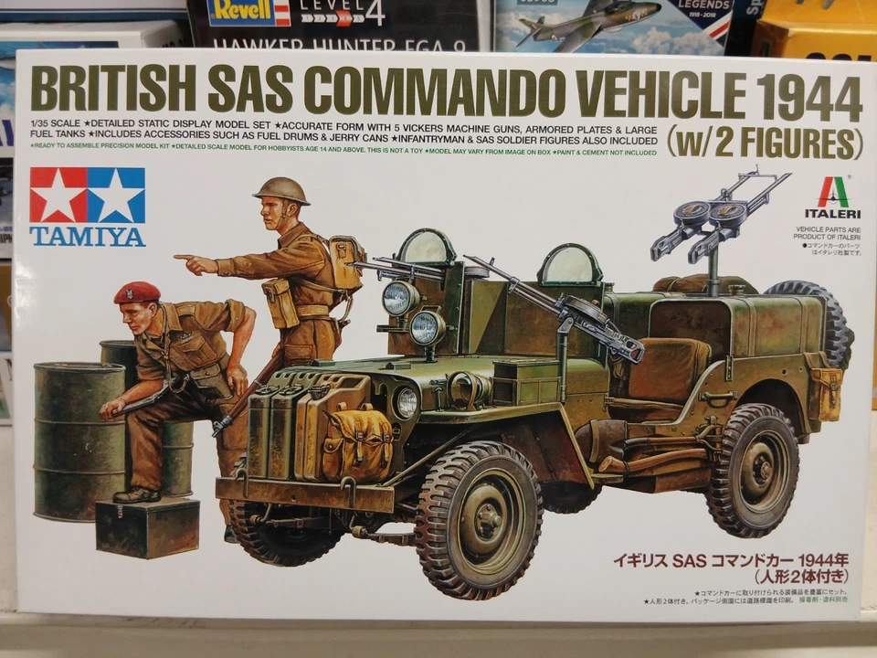 Tamiya 25423 British Sas Commando Vehicle 1944 modelkit 1/35 - Immagine 1 di 2