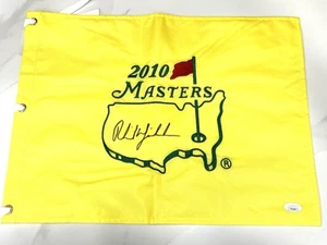 Spilla PHIL MICKELSON 2010 MASTERS firmata a mano vincitore bandiera JSA Cert #4 - Foto 1 di 2