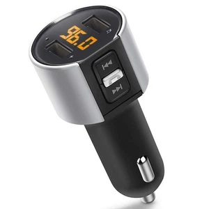 Car bluetooth compatible FM Transmitter Wireless Hands-free 25V Charger X8B8 - Picture 1 of 9