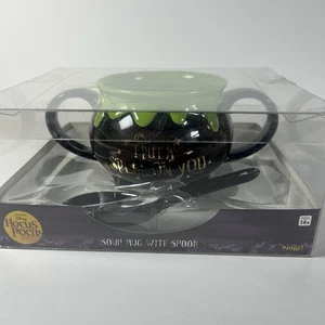 Disney Hocus Pocus 'I Put A Spell On You' Soup Mug W/Spoon Set Spirit Halloween - Picture 1 of 6