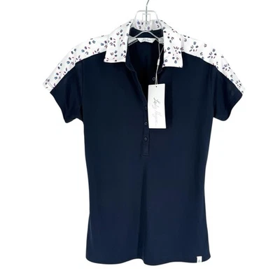 Lady Hagen Golf Polo Shirt Womens Size XS Navy Firework Confetti Moisture Wick - Image 1 of 4