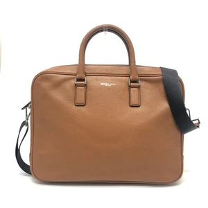 Michael Kors logo Bag 2WAY Briefcase Document Bag Business bag Leather Brown - Picture 1 of 13