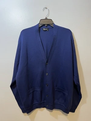 ST. CROIX Cardigan Sweater XL Blue • V Neck • Button Front • Pockets - Image 1 of 4