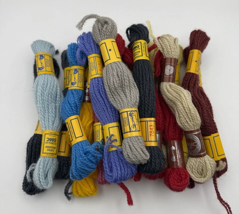 Vintage DMC Tapestry Wool Lot of 20 Assorted Random Colors - Image 1 of 4
