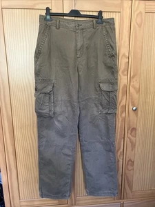 Marks And Spencer North Coast Khaki Cargo Trousers 34 / 33 - Picture 1 of 3