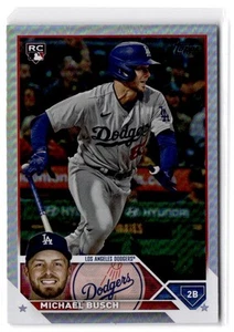 2023 Topps Update Michael Busch RC #US256 Rainbow Foil Los Angeles Dodgers - Picture 1 of 2