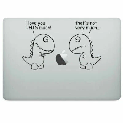 I Love You This Much T-rex Decal Sticker for Macbook Air Pro Laptop Car Window - Image 1 of 4