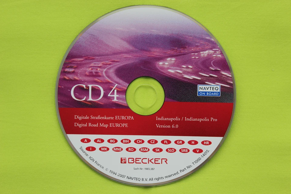 CD NAVIGATION BECKER INDIANAPOLIS 6.0 ALPEN OSTEUROPA MERCEDES AUDI PORSCHE BMW - Bild 1 von 1