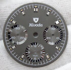 Nivada Vintage Chronograph Watch Tritium Grey Dial Valjoux 72