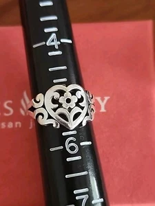 James Avery Scrolled Heart Flower Ring Sterling Silver Size 5.25 - Picture 1 of 9