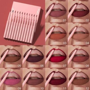 Lip Liner 12 Suit Soft Mist Velvet Matte Rotary Lipliner and GXU Natural U5R9 - Picture 1 of 23