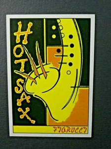 FIORUCCI POP ART Vintage DESIGN STICKER PANINI1984 Dance 118 Hot saxophone Jazz - Picture 1 of 2