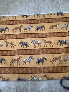 Cranston Print Works ANIMAL PRINT TYPE FABRIC Zebra Elephant BTY Cotton Fabric - Picture 1 of 5