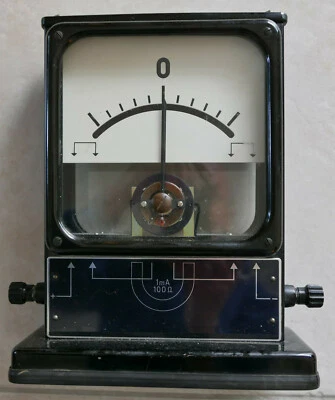 ancien AMPEREMETRE bakélite ART DECO industriel apareil mesure scientifique - Photo 1/4