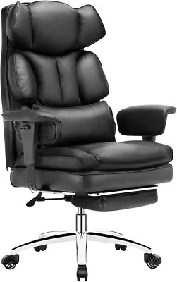 Executive Reclining Chair Home Office Desk Chair with Footrest, Lumbar Support - Image 1 of 4
