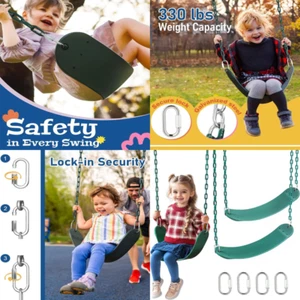 2 Stück Asientos De Columpios Para Ninos Juegos Cadena Arbol Jardin MEJOR Schaukelset - Bild 1 von 12