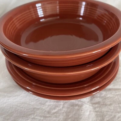 Fiesta Paprika Bowls & Plates Set For 2 Salad Soup Cereal Fiestaware Orange - Image 1 of 4