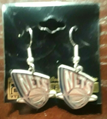 PETER DAVID NBA New Jersey Nets Earrings NEW ON CARD Cover
